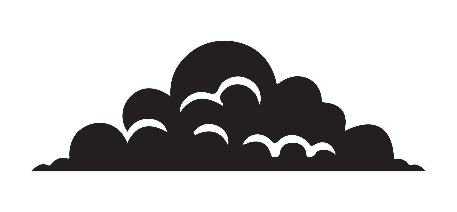 Flying Birds Through Clouds A Tranquil Weather Design vector