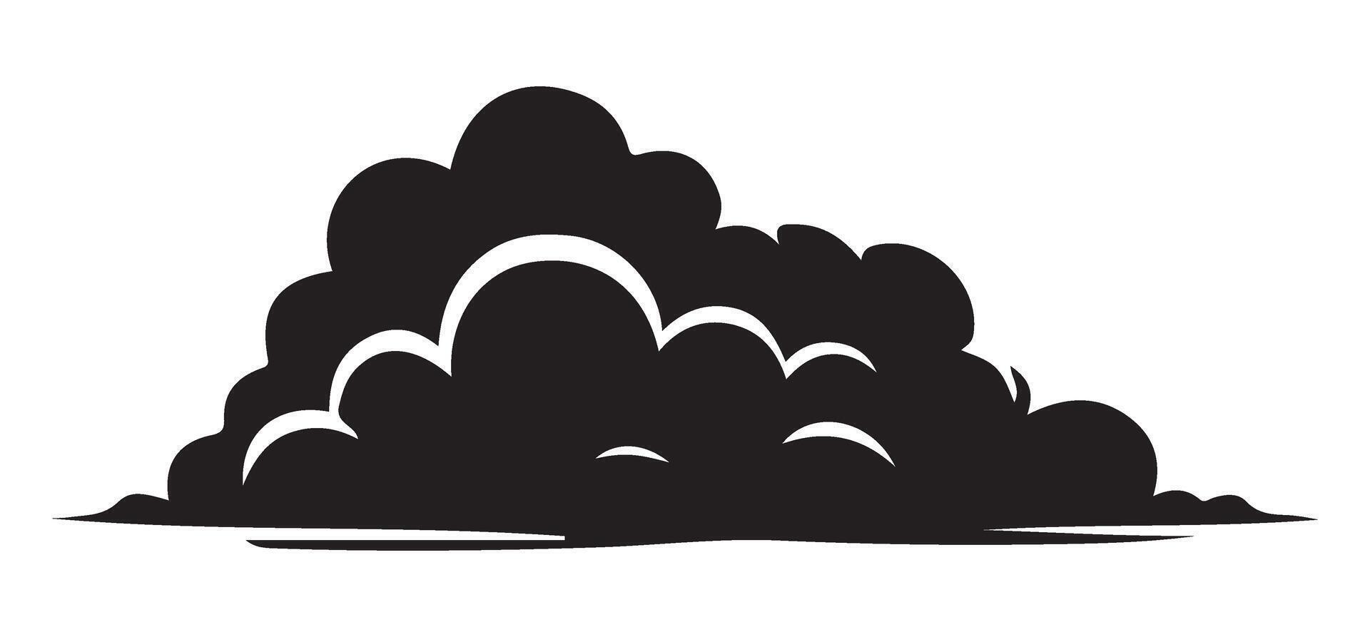 Detailed dark cloud silhouette image for creative use vector