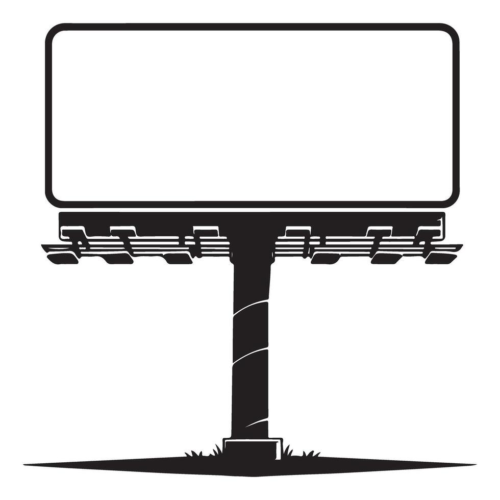 Silhouette Billboard for Outdoor Advertising Notice Marketing Campaign vector