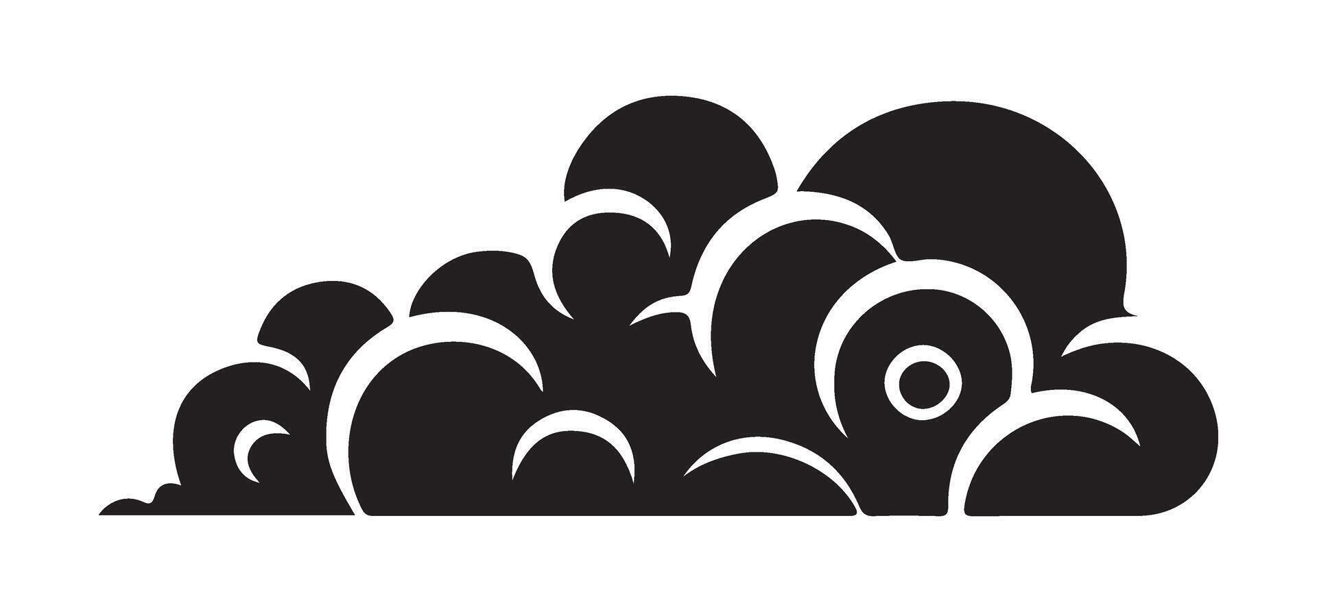 Dramatic dark cloud graphic illustration for weather themed designs vector