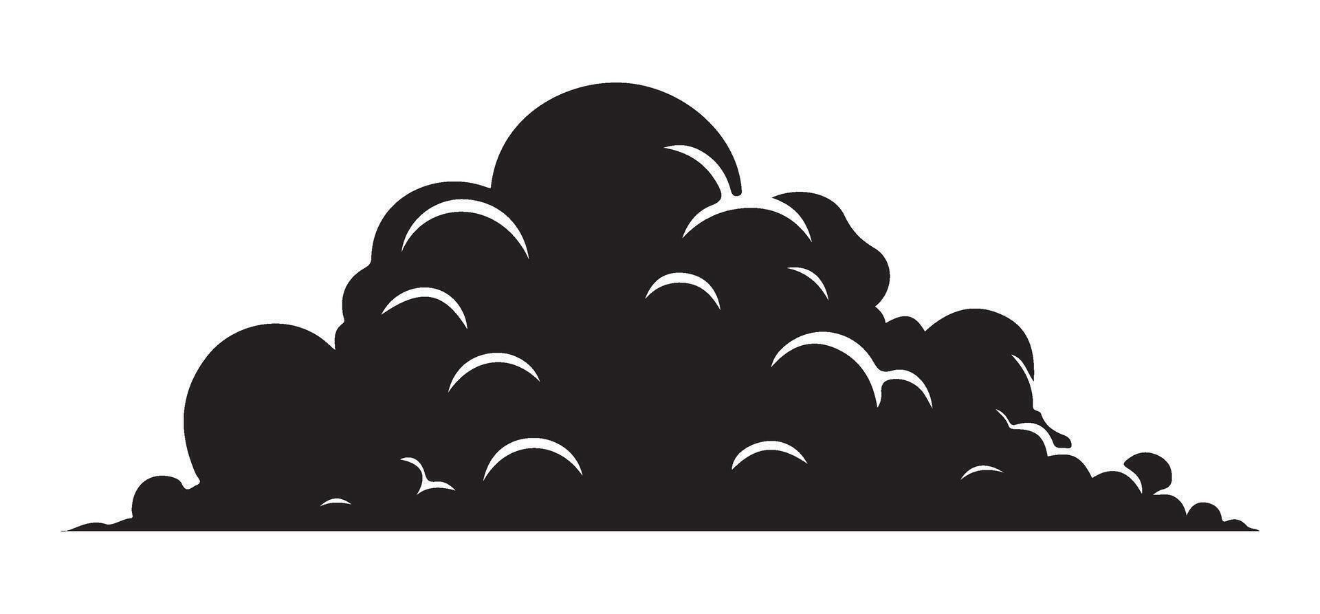 Dark Cartoon Cloud Illustration Bad Weather Symbol Art vector