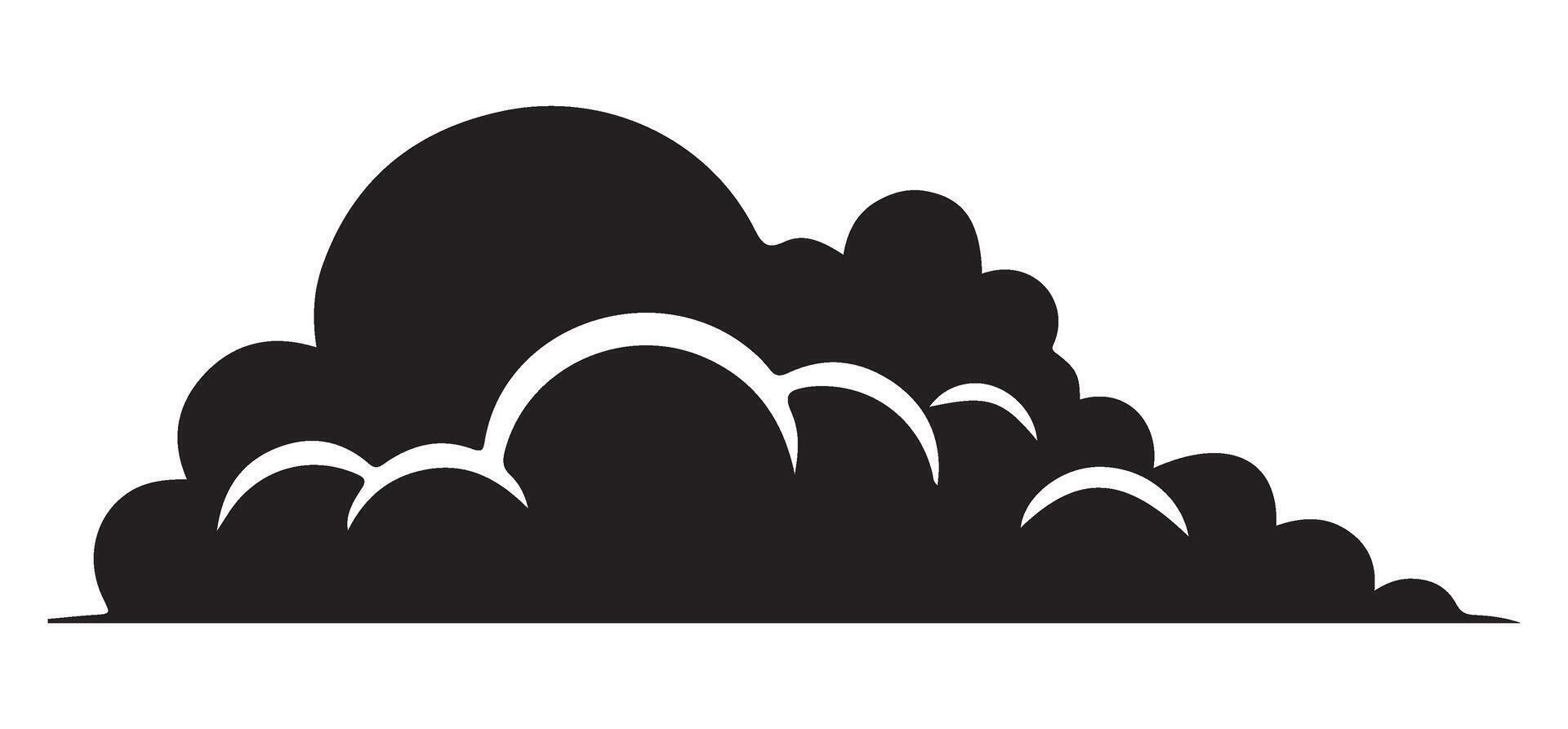 Dark Cloud Silhouette Design Element for Weather Graphics vector