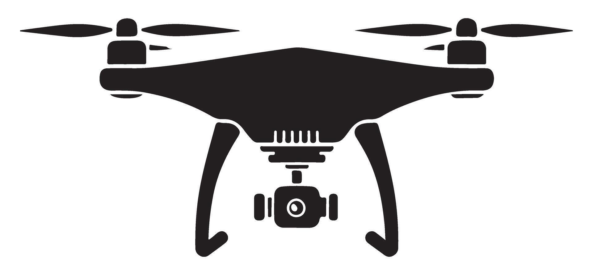 Drone silhouette image unmanned aerial vehicle technology innovation vector