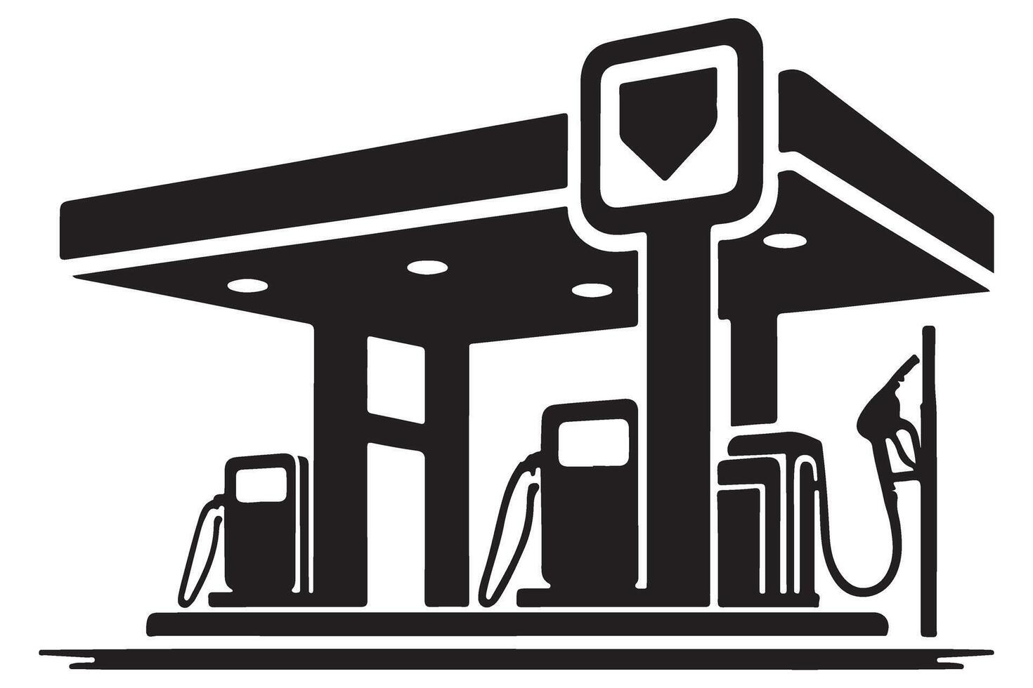 Fuel up your car at the local gas station image vector