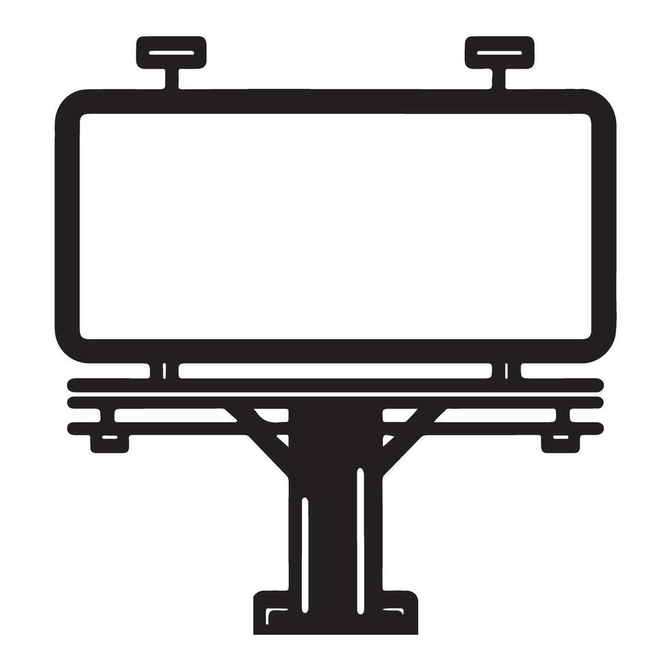 Blank Billboard Sign Advertising Empty Ad Space Illustration vector