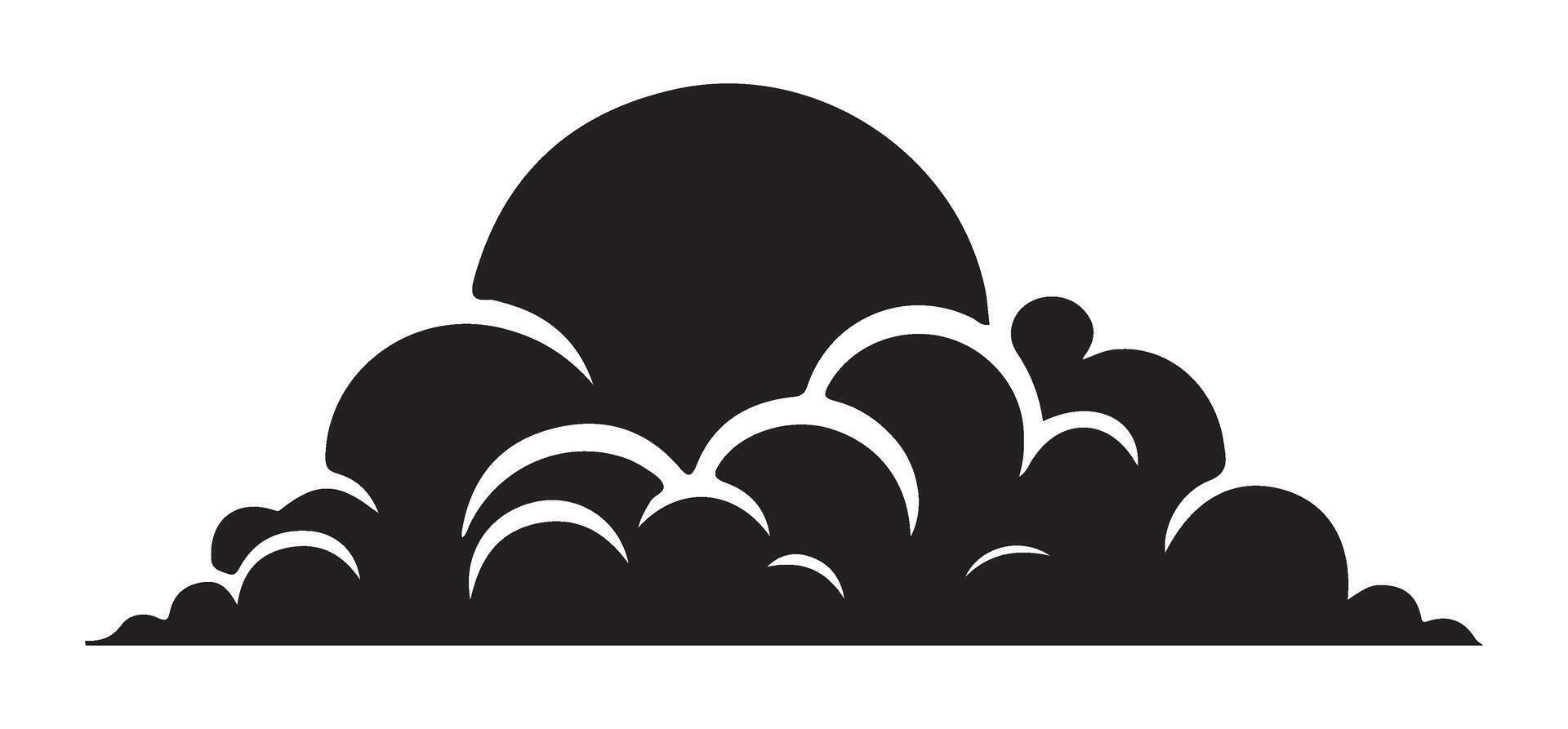 Dramatic Dark Cloud Silhouette Illustration for Weather Concepts vector