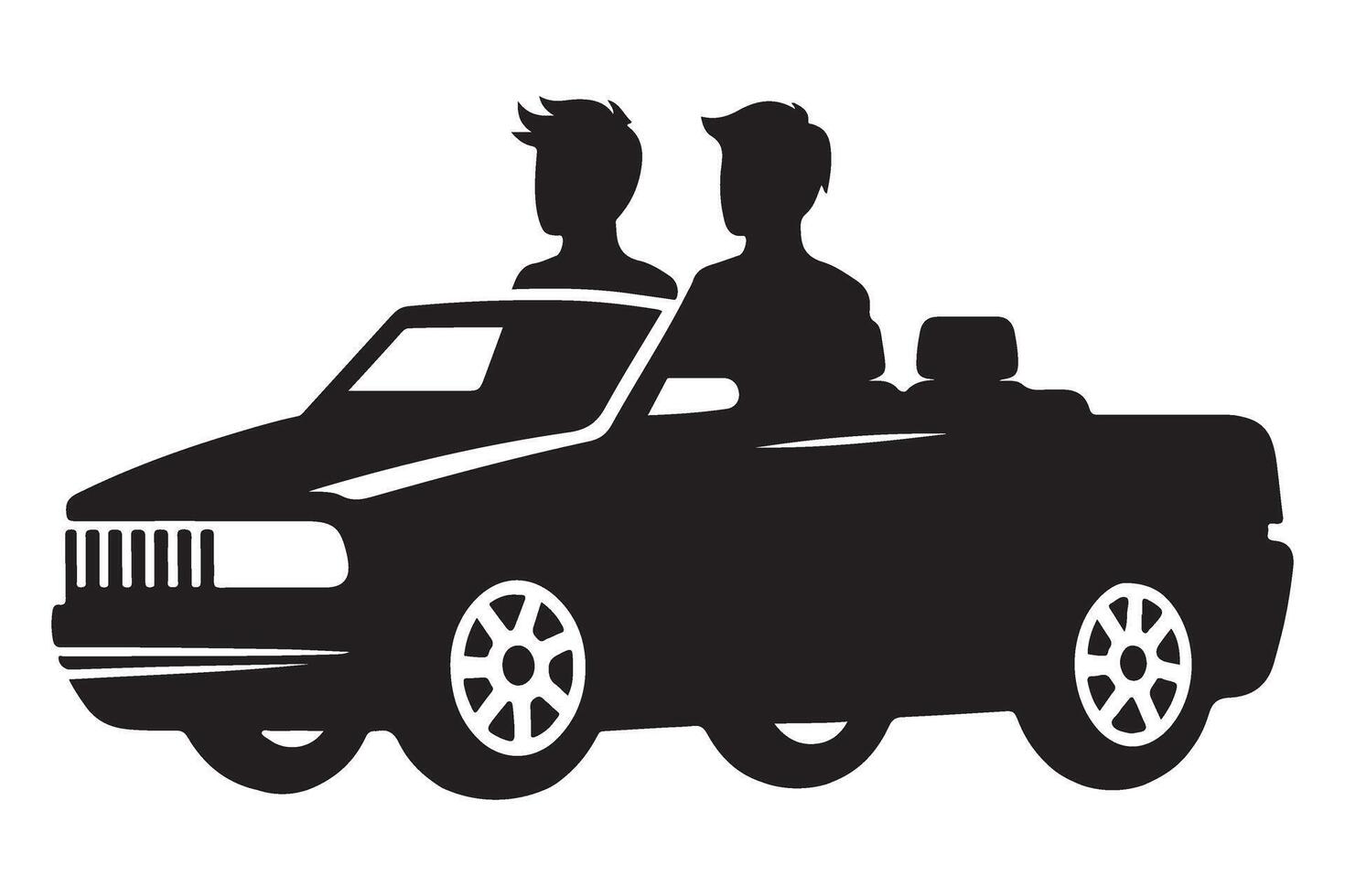 Convertible Car Illustration for Travel and Summer Vacation Designs vector