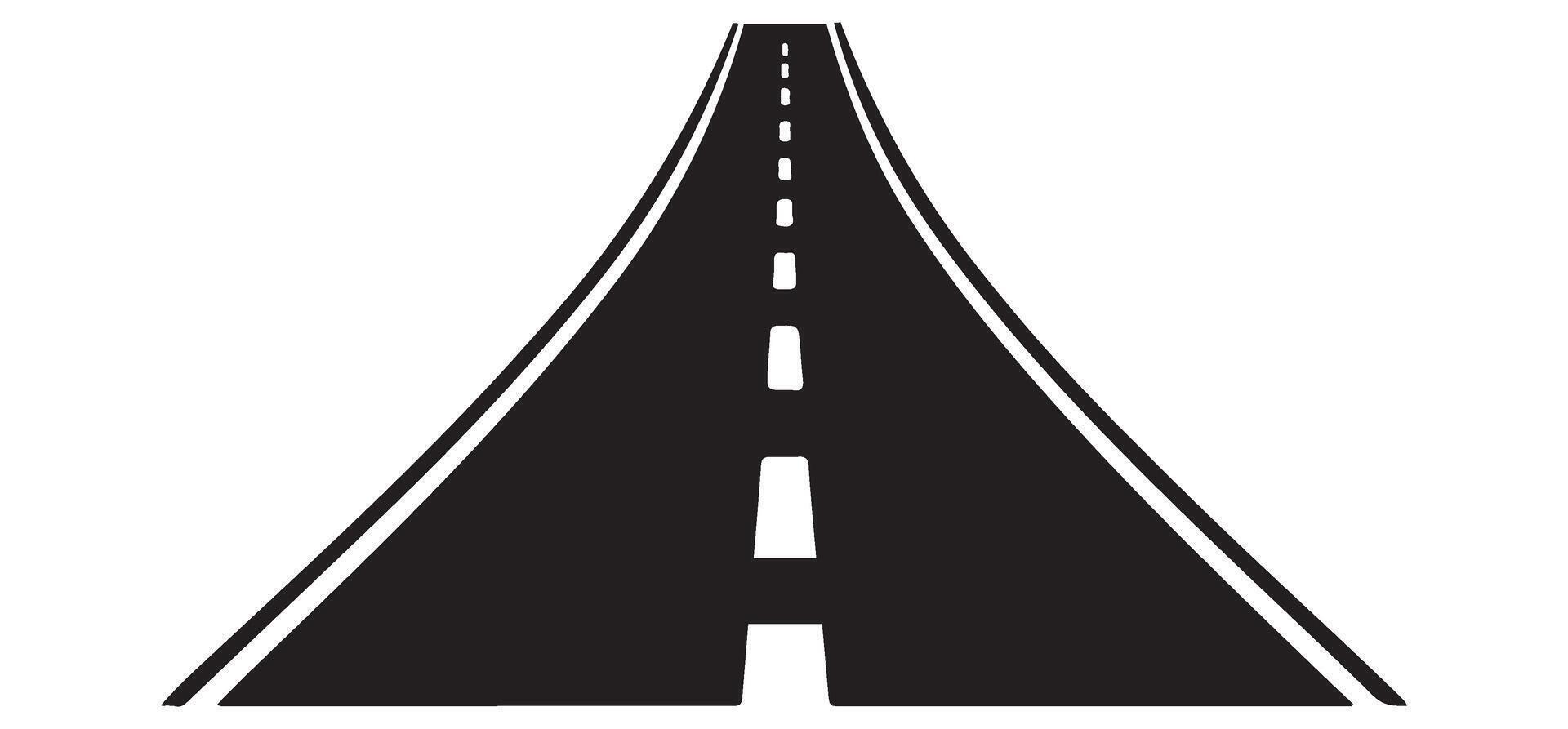 Perspective road illustration long highway towards the horizon traveling vector