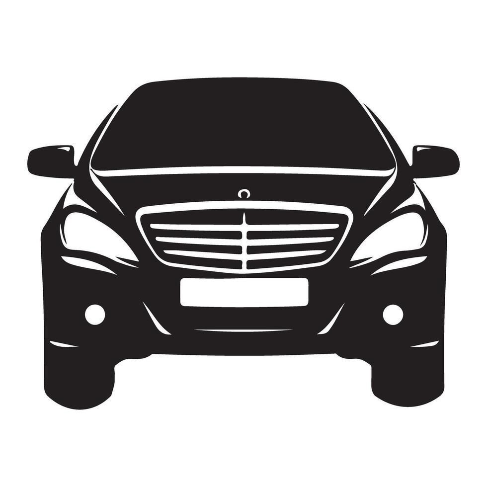 Luxury Car Silhouette Automobile Transportation Vehicle Illustration vector