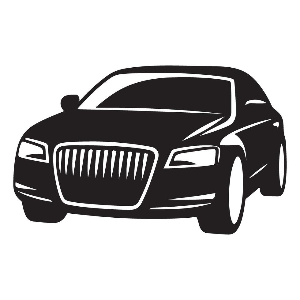 Elegant Black Car Illustration A Vehicle of Success and Style vector