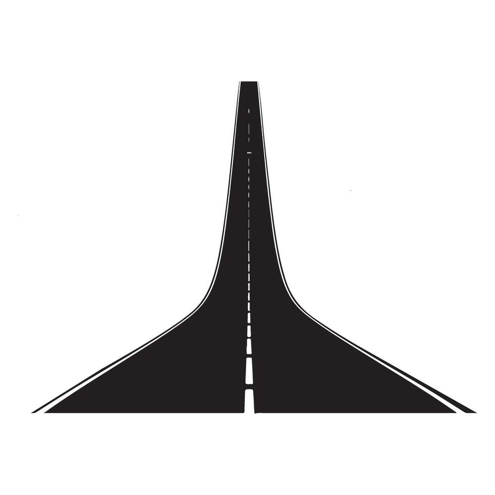 Road To Success Abstract Silhouette Illustration Graphic Design vector