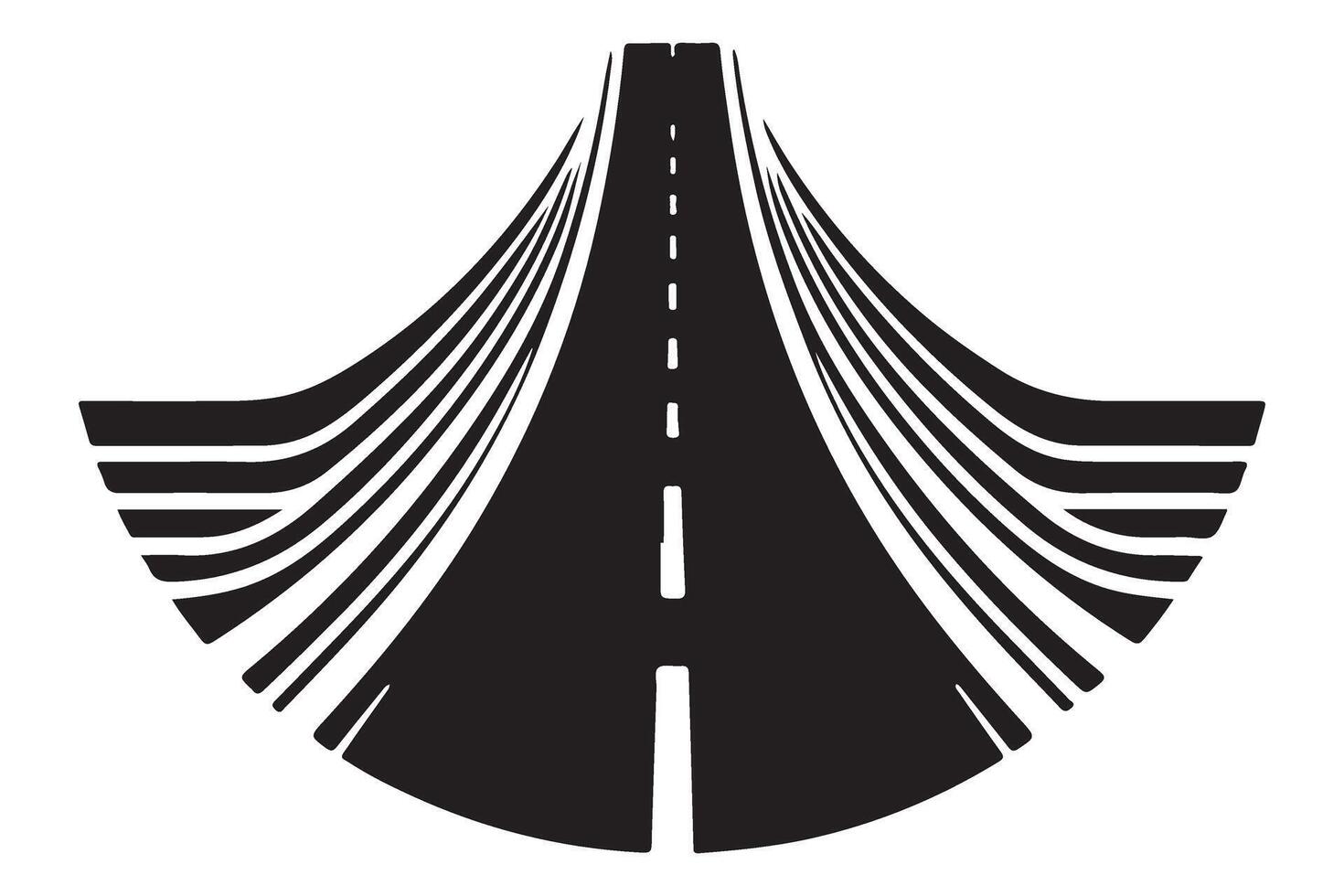 Abstract Road Art Design for Transportation Infrastructure Projects vector