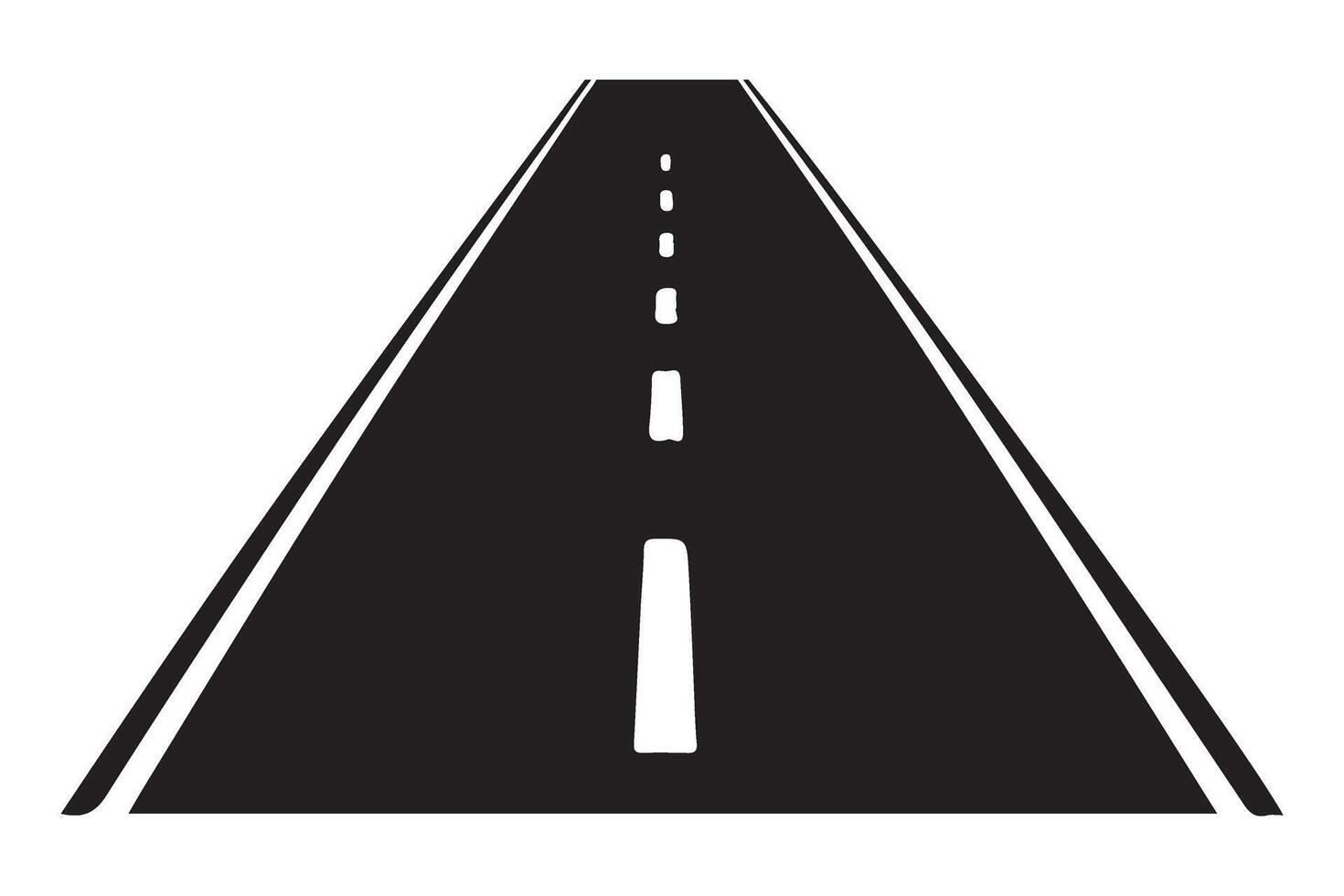 Illustration of a Straight Road Stretching Into Perspective vector