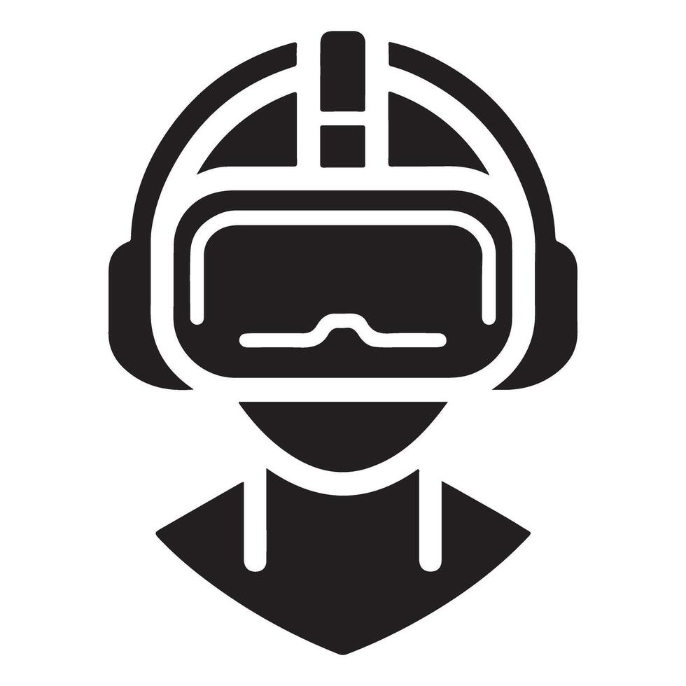 Immersive Virtual Reality Experience Virtual Reality Headset Graphic Silhouette vector
