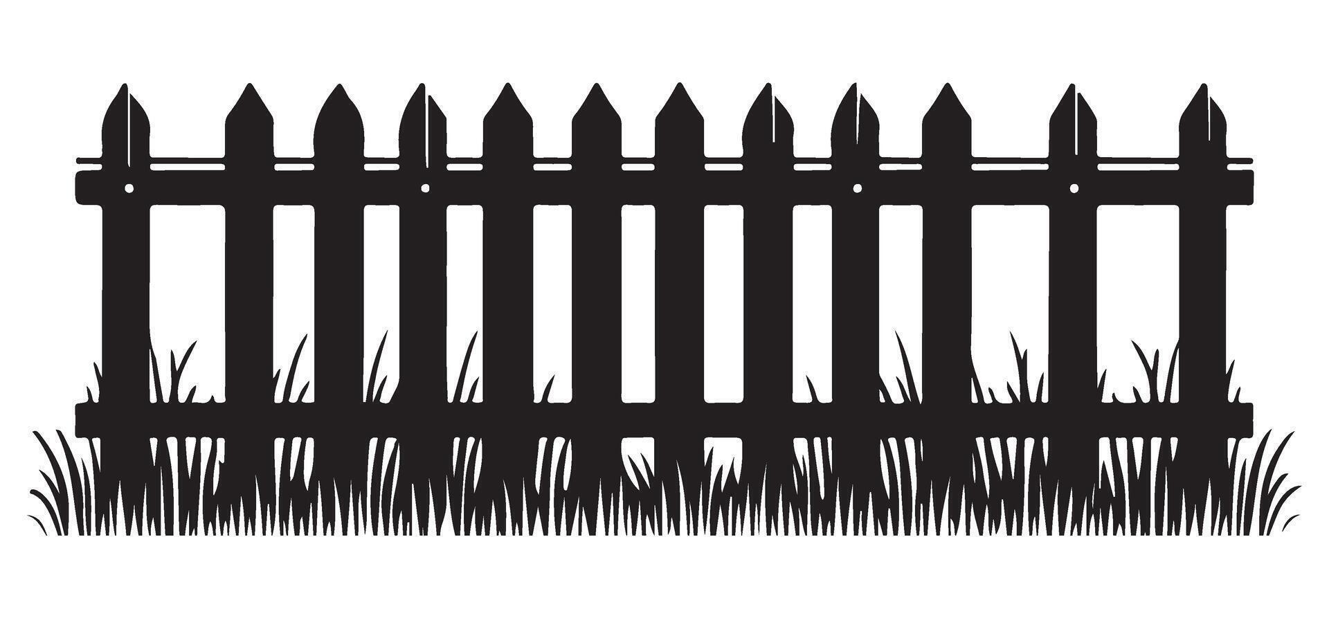 White Wooden Picket Fence Illustration Perfect for Garden Decoration Ideas vector