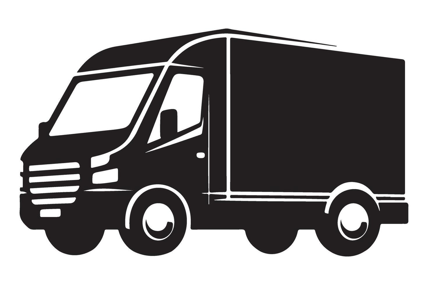 Commercial Van Icon Illustration Delivery Service Transport Design vector