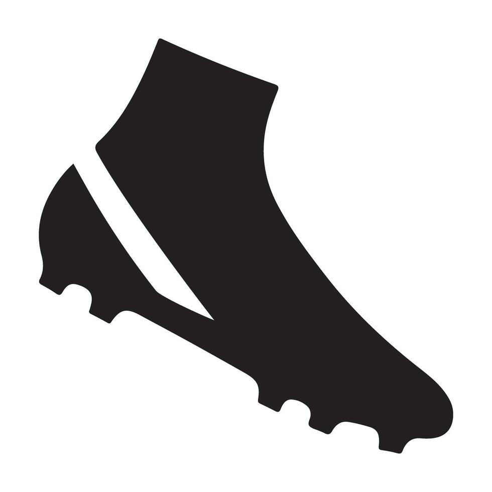 Sleek Soccer Boot Illustration Modern Sportswear Footwear Silhouette Style vector