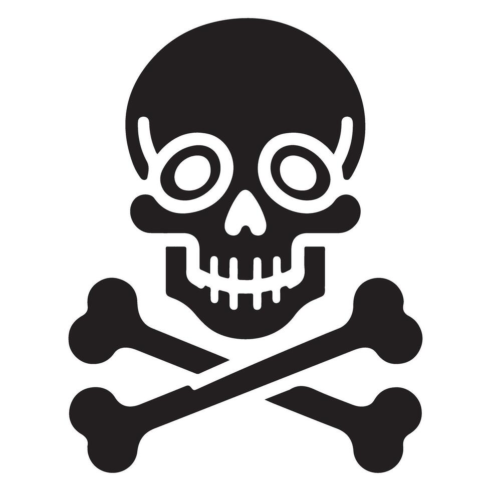Skull and Crossbones Image of Death or Danger Symbolism vector