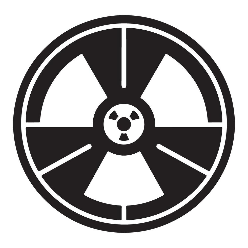 Radiation symbol hazard warning caution alert safety graphic vector