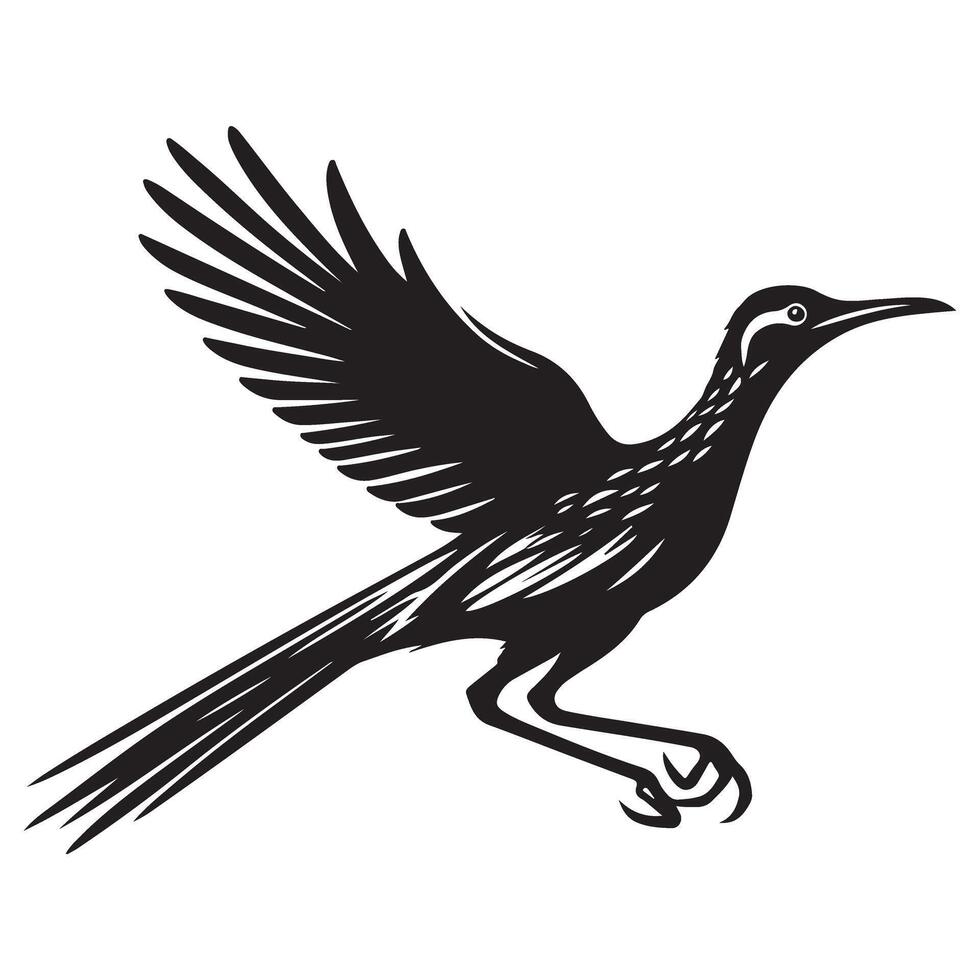 Roadrunner Bird Illustration for Wildlife and Southwestern Design vector