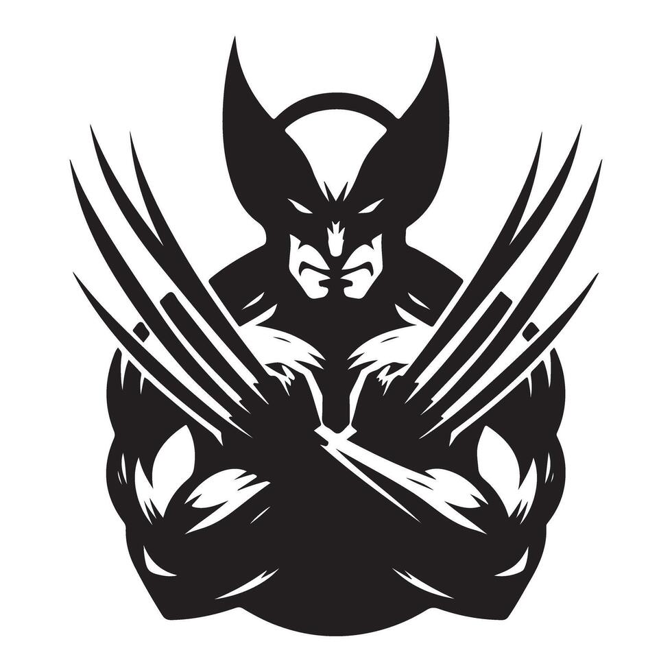 Wolverine Claws Silhouette for Graphic Design and Art vector