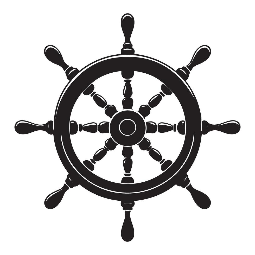 Ship Wheel Clipart Artwork and Nautical Navigation Symbol Image vector