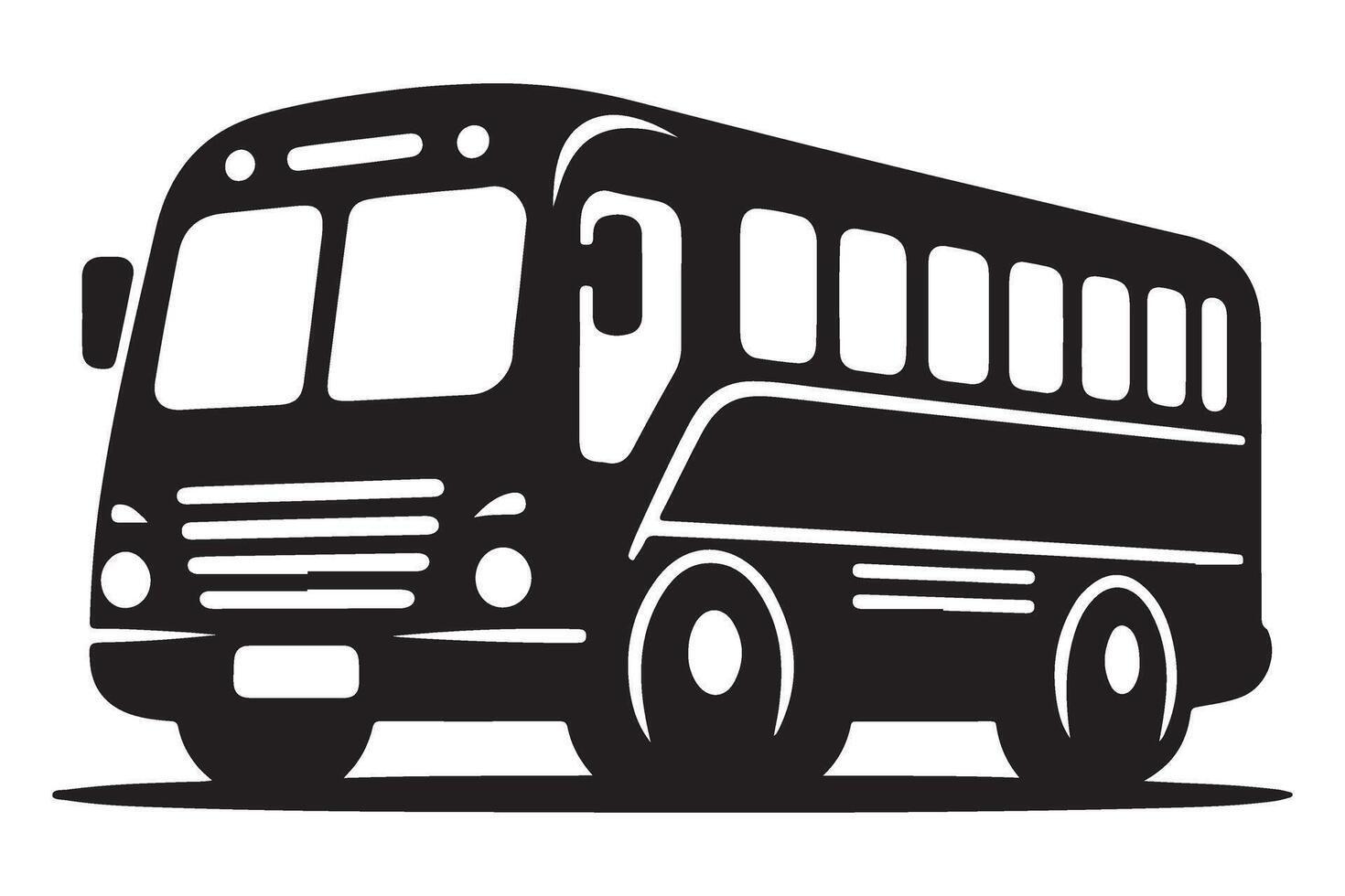 Black School Bus Illustration for Transportation Design Elements vector