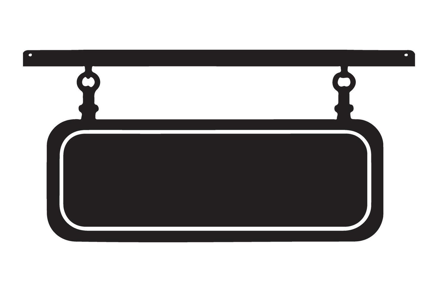 Hanging Sign Illustration Template for Business Advertising Solutions vector