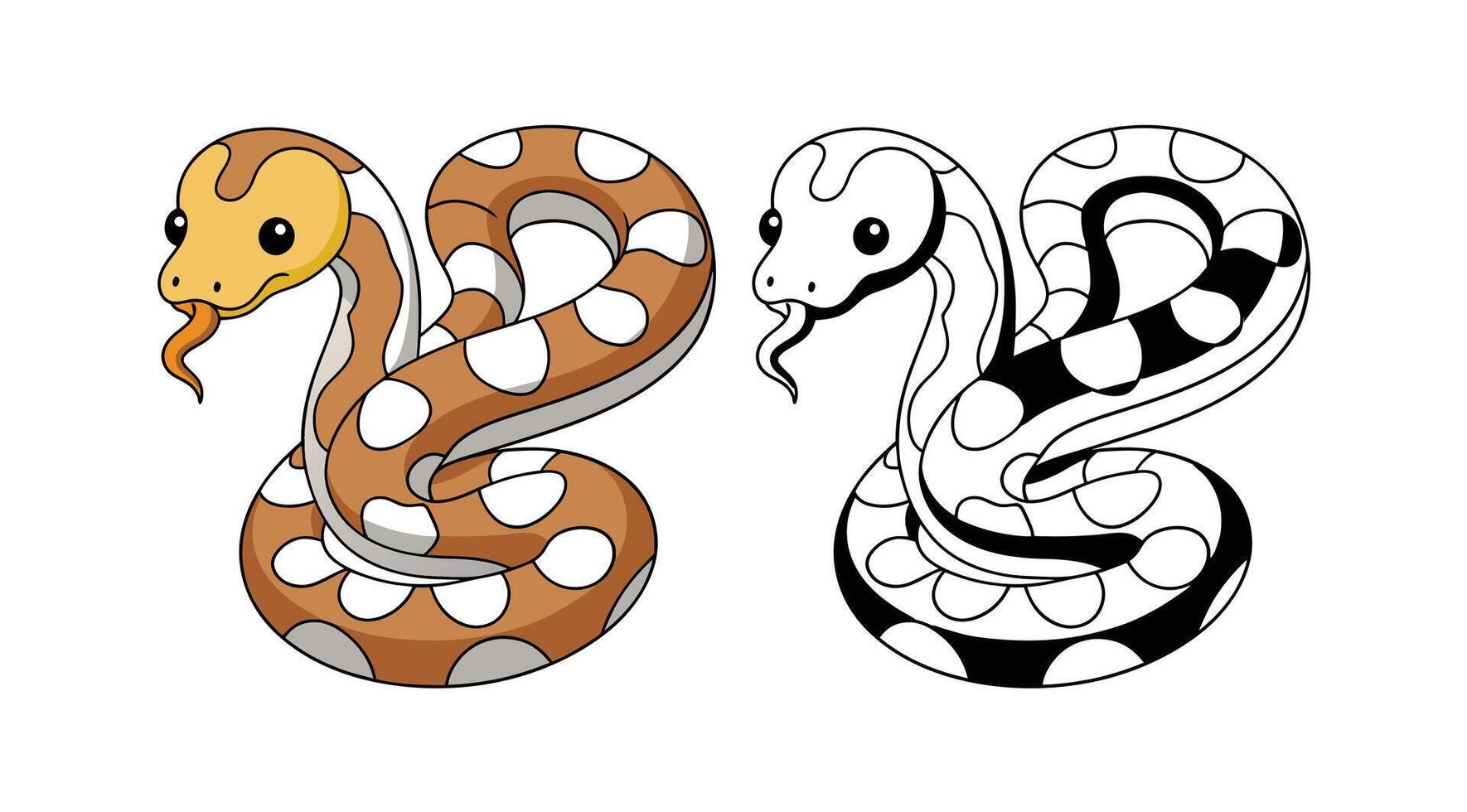 Engaging Reticulated Python Kawali Art Activity. Illustration of ...