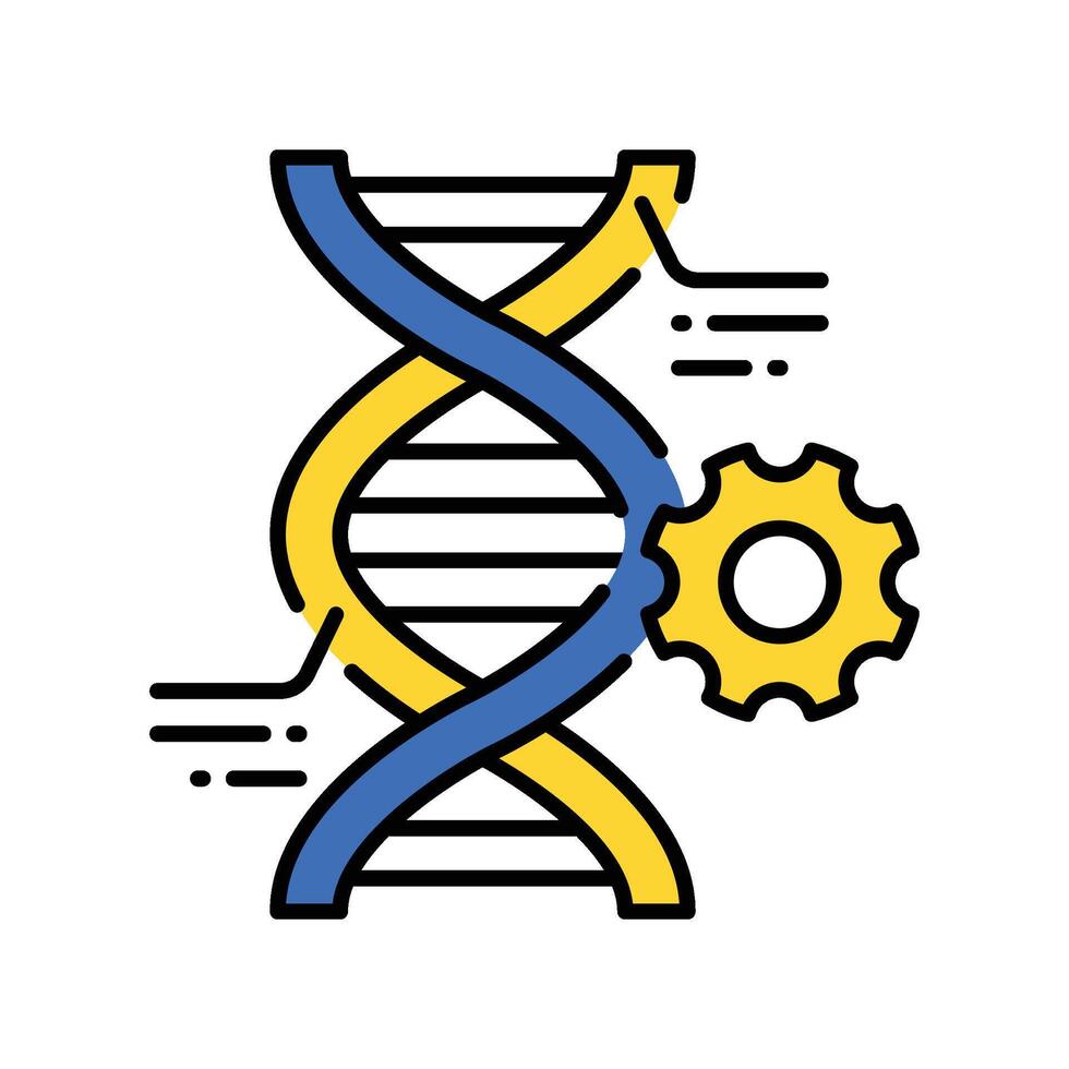 Genetic Engineering filled outline icon. EPS 10 file vector