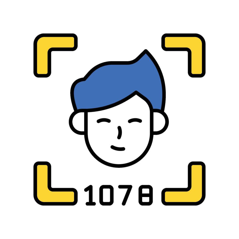Face Id filled outline icon. EPS 10 file vector