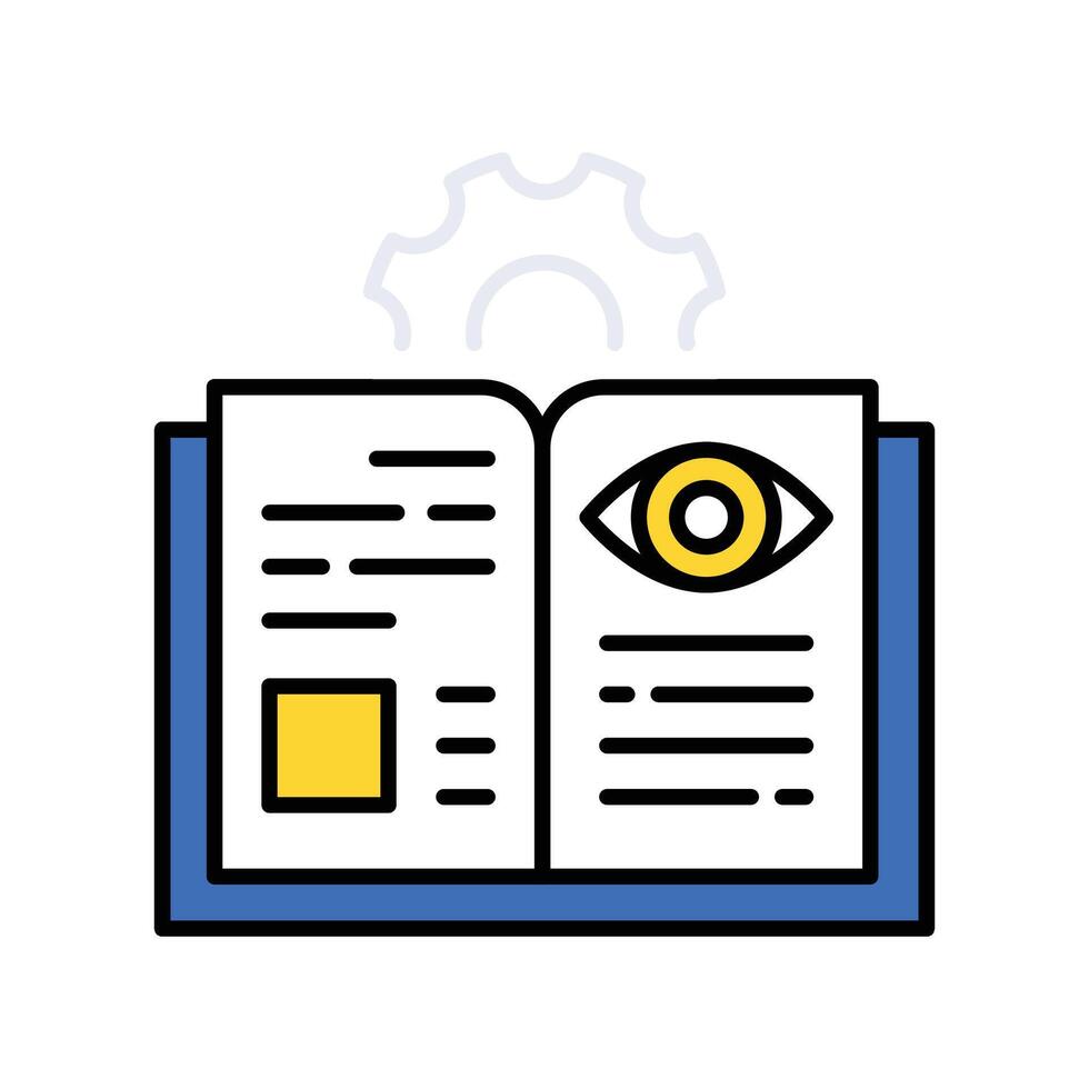 Supervised Learning filled outline icon. EPS 10 file vector
