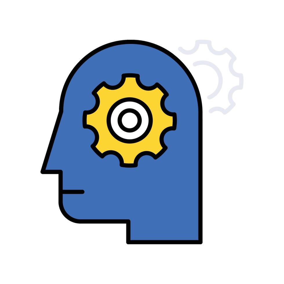 Think Process filled outline icon. EPS 10 file vector