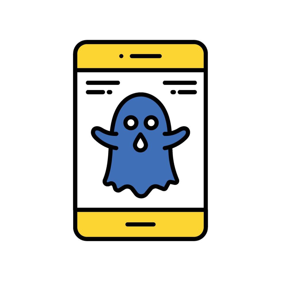 Boo Game filled outline icon. EPS 10 file vector