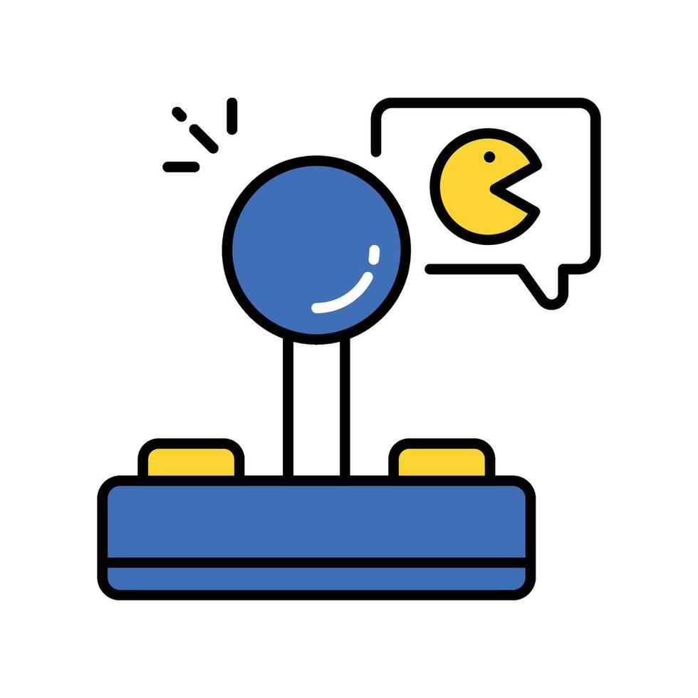 Joystick filled outline icon. EPS 10 file vector