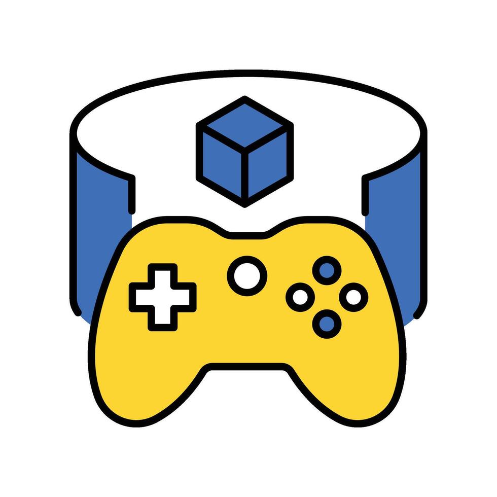 VR esports filled outline icon. EPS 10 file vector
