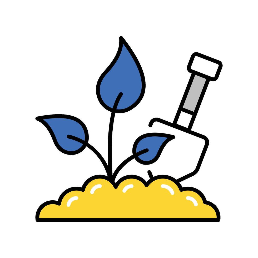 Shovel filled outline icon. EPS 10 file vector
