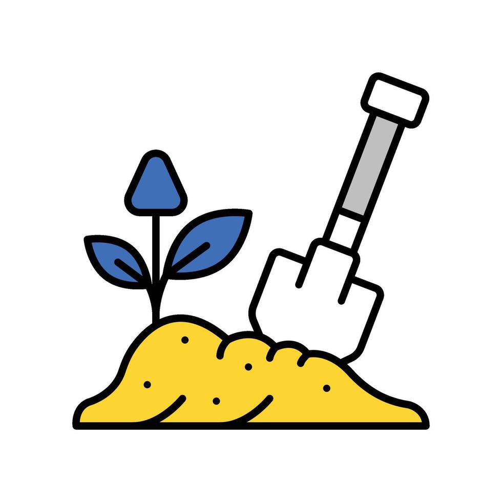 Gardening filled outline icon. EPS 10 file vector