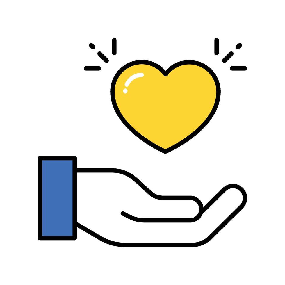 Love filled outline icon. EPS 10 file. vector