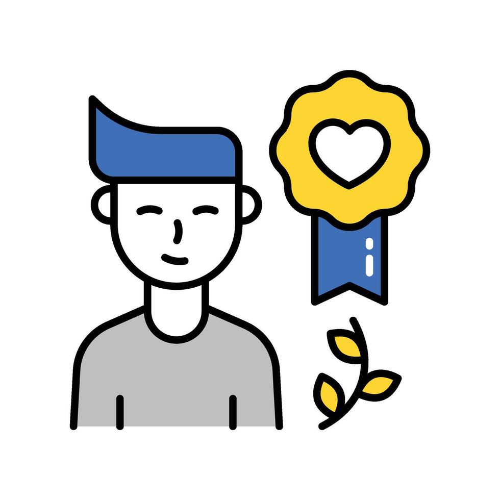 Favourite Person filled outline icon. EPS 10 file vector