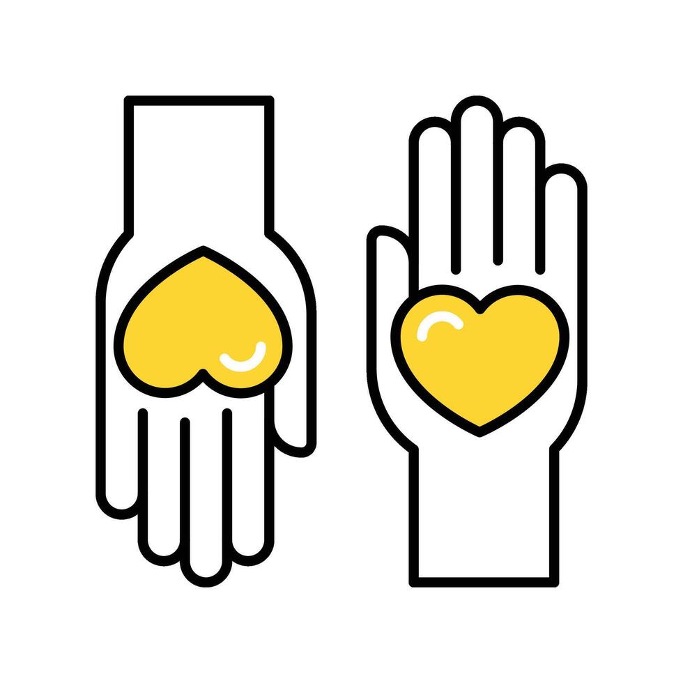 Love filled outline icon. EPS 10 file.. vector