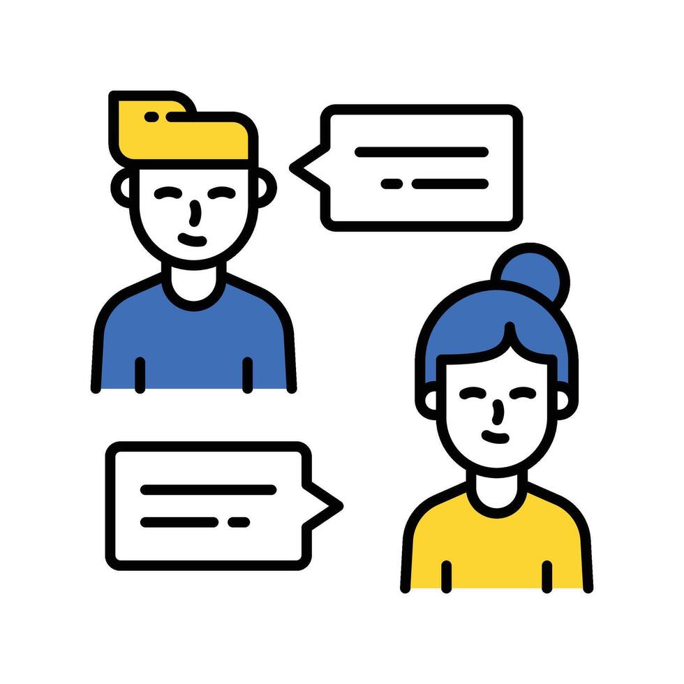 Talking filled outline icon. EPS 10 file vector