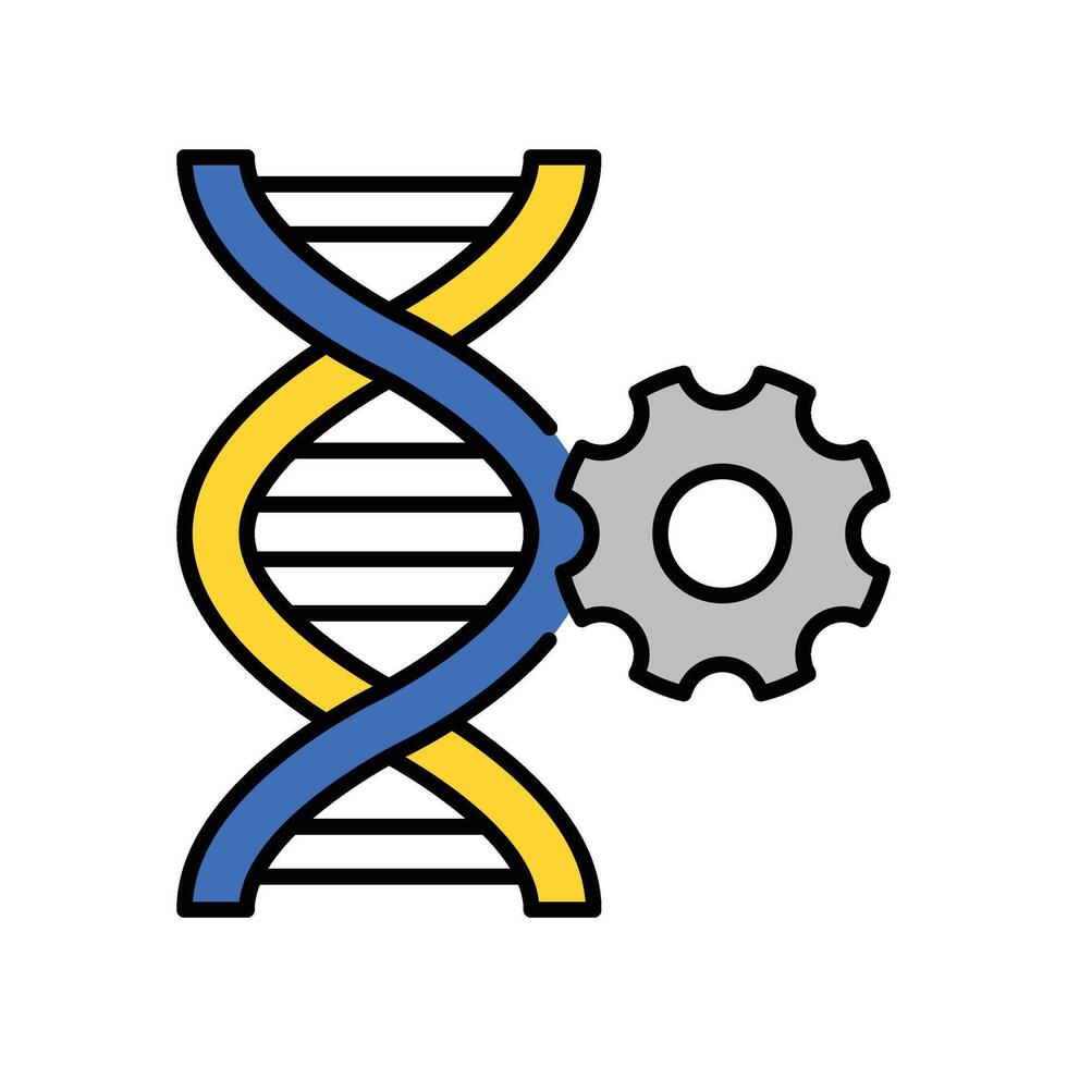 Genetic engineering filled outline icon. EPS 10 file. vector