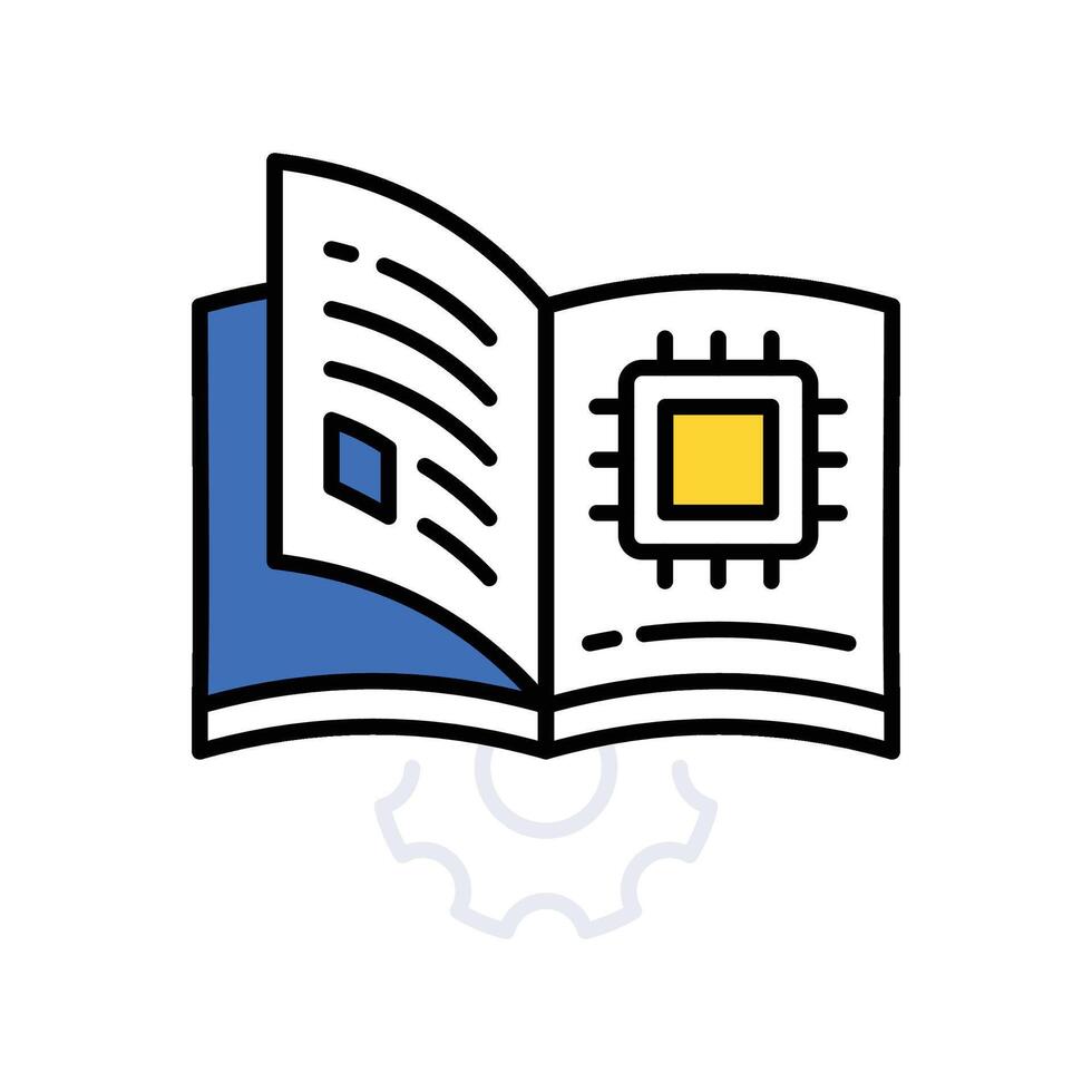 Cybernetics filled outline icon. EPS 10 file vector