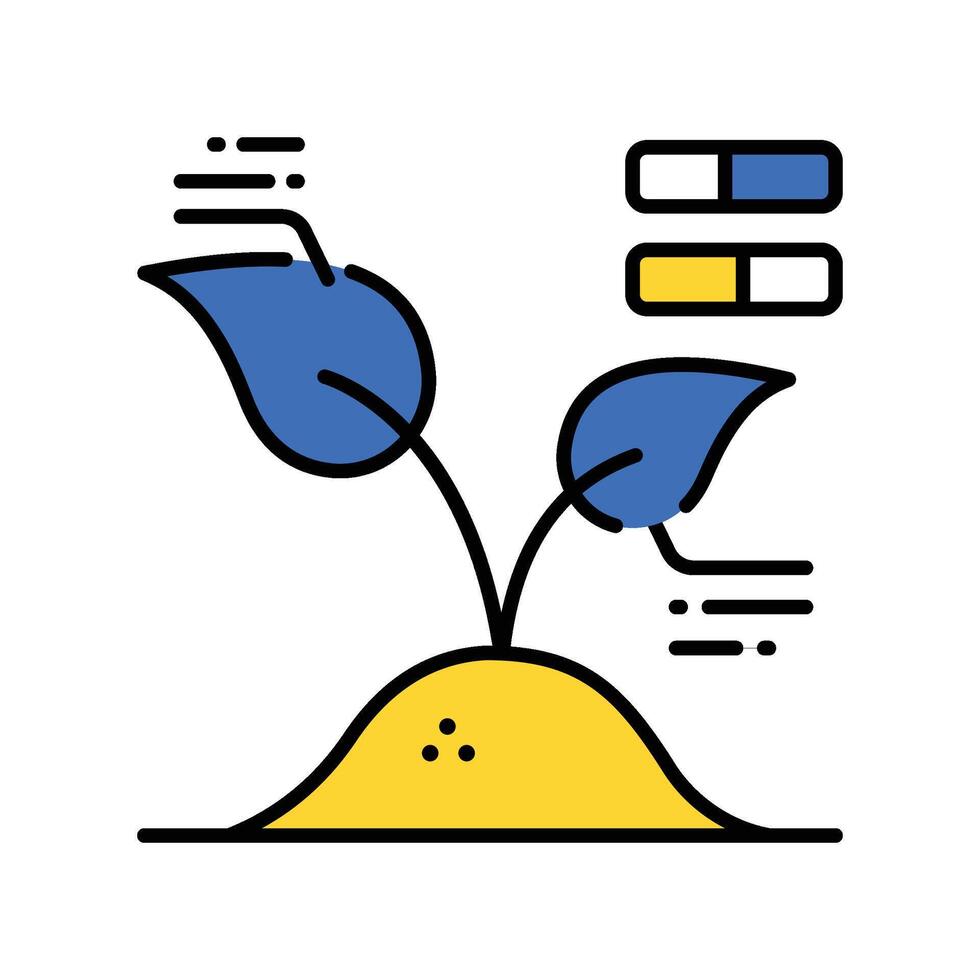 Smart Plant filled outline icon. EPS 10 file vector