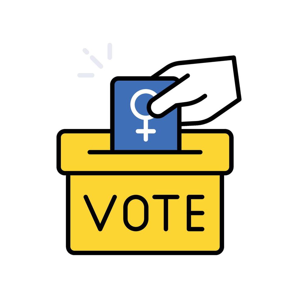 Vote filled outline icon. EPS 10 file vector