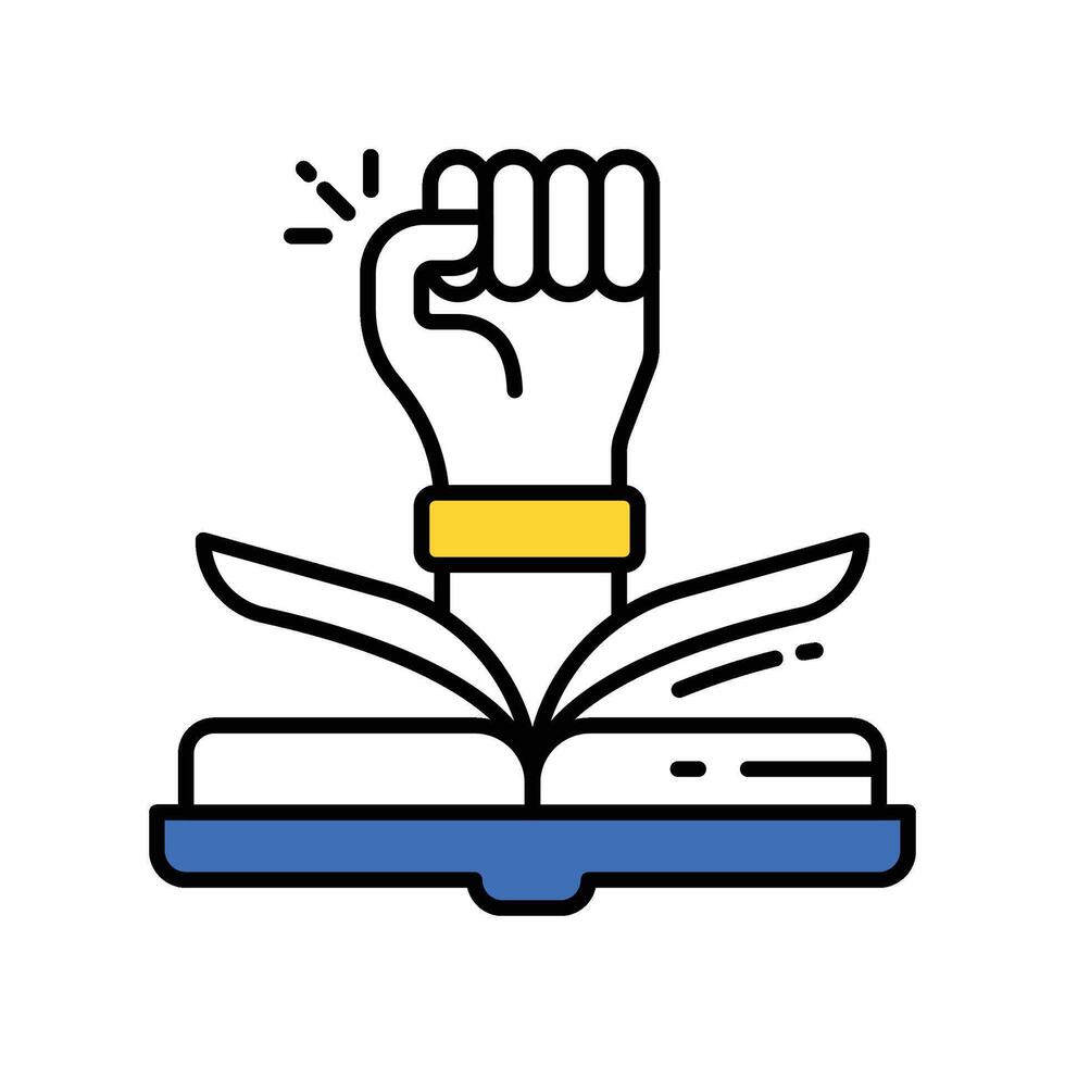 Empowerment filled outline icon. EPS 10 file vector