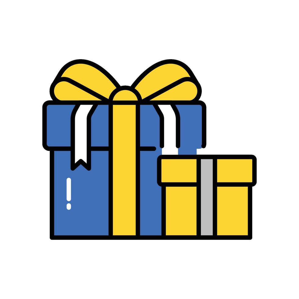Gift filled outline icon. EPS 10 file. vector