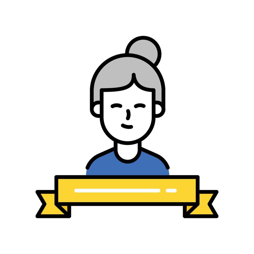Women Leaders filled outline icon. EPS 10 file vector