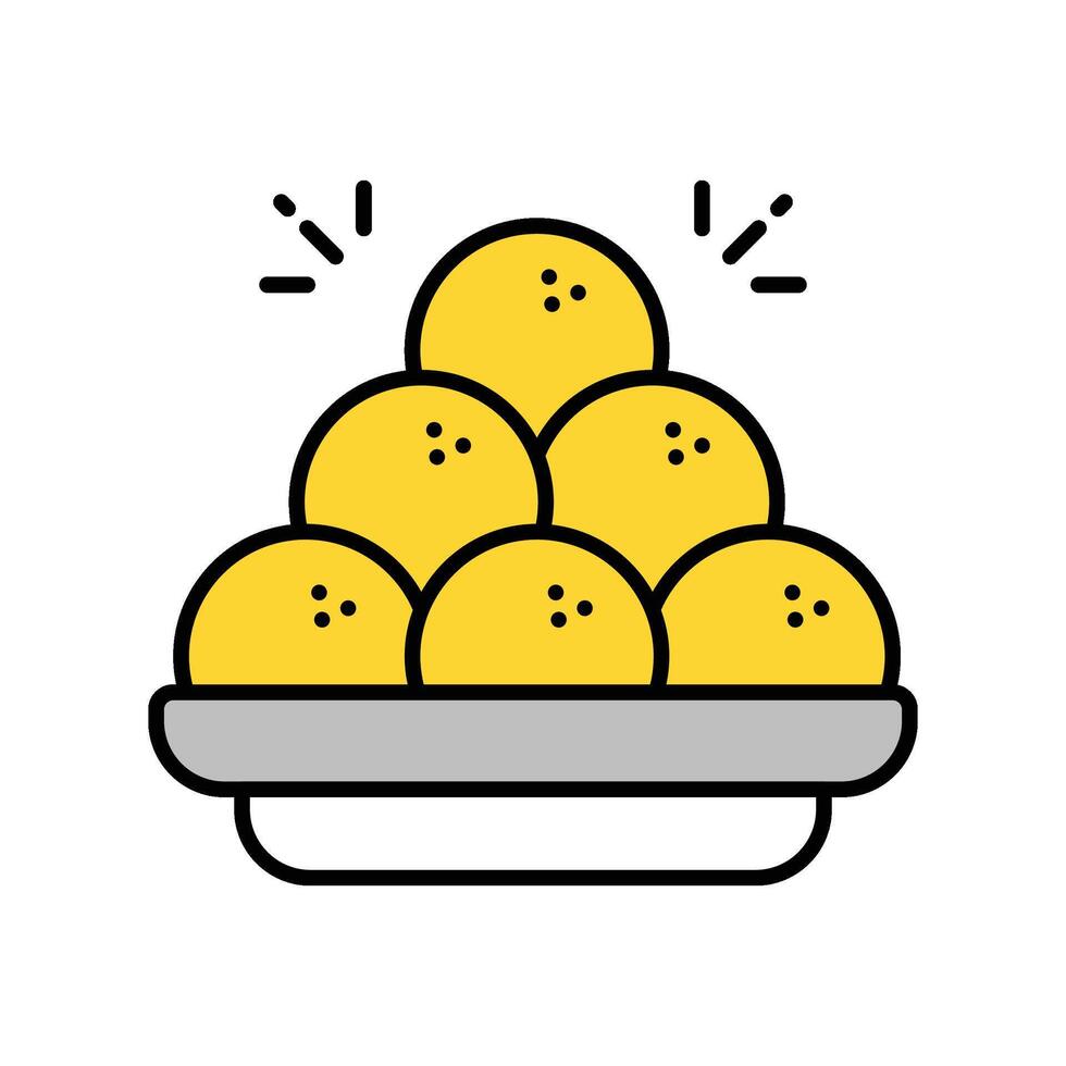 Laddu filled outline icon. EPS 10 file vector